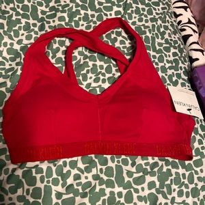 red calvin klien lightly lined bralette